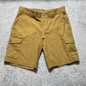 Columbia Omni-Shade Mens Cargo Shorts 32 Tan Brown AM4353 Sun Protection Hiking